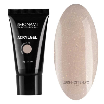 monami acrylgel nude shine, акригель, 30 г | для-ногтей.рф