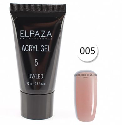 acryl gel elpaza №5, 30 ml | для-ногтей.рф