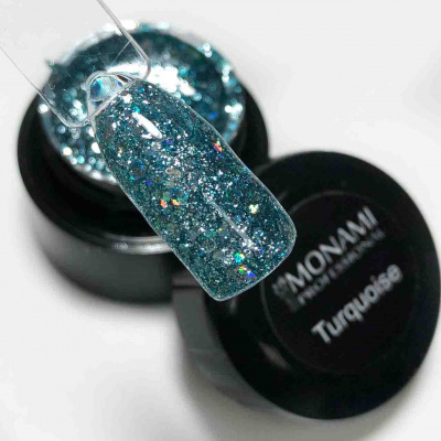 monami гель-лак с блеском turquoise, 5 гр | для-ногтей.рф