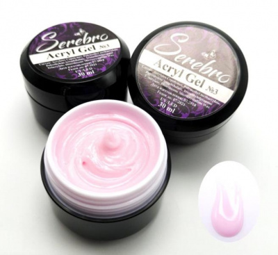 acryl gel "serebro" №3, 30 мл | для-ногтей.рф