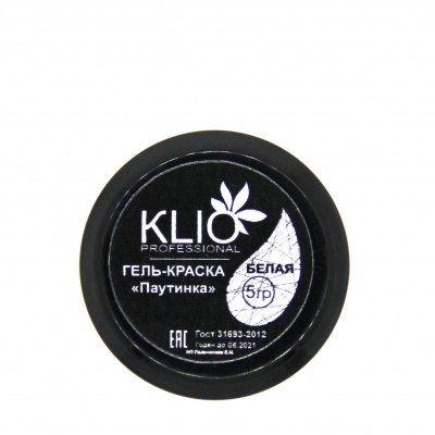klio гель-краска паутинка белая, 5 г | для-ногтей.рф