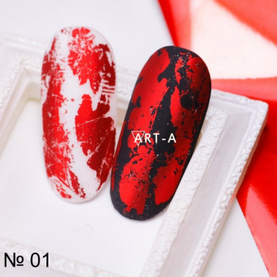 art-a красный металлик, 01 | для-ногтей.рф