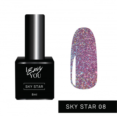 envy sky star №008, гель-лак светоотражающий, 10мл | для-ногтей.рф