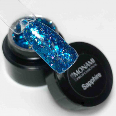 monami гель-лак с блеском supphire, 5 гр | для-ногтей.рф