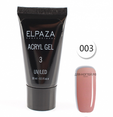 acryl gel elpaza №3, 30 ml | для-ногтей.рф