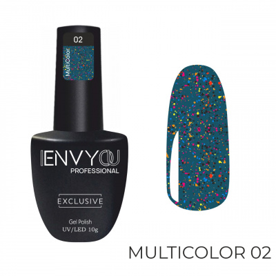 envy №002 multicolor, гель-лак с вкраплениями, 10мл | для-ногтей.рф