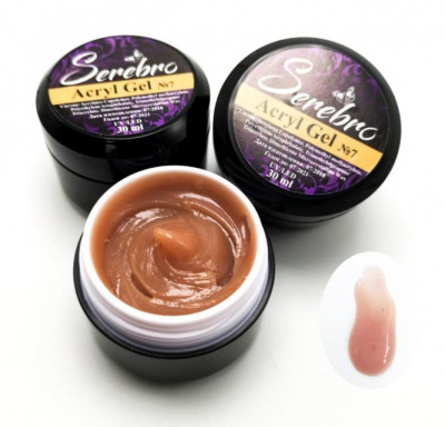 acryl gel "serebro" №7, 30 мл | для-ногтей.рф