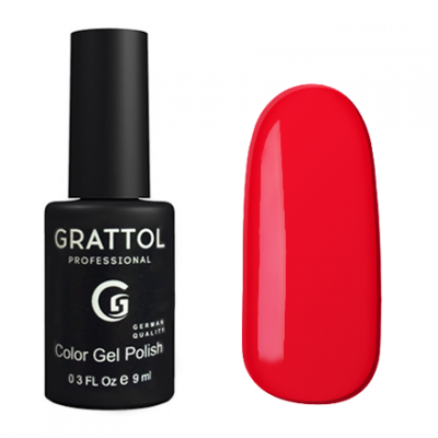 grattol color gel polish pure red gtc 083 | для-ногтей.рф