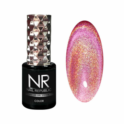 nail republic №74 cat's eye, кошачий глаз с эффектом призма, 10мл | для-ногтей.рф