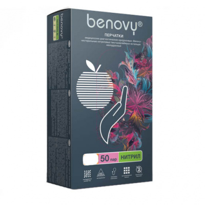 benovy перчатки нитриловые xs перламутрово-розовые, | для-ногтей.рф