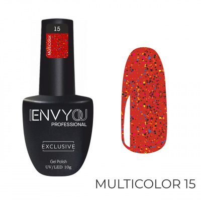 envy №015 multicolor, гель-лак с вкраплениями, 10мл | для-ногтей.рф