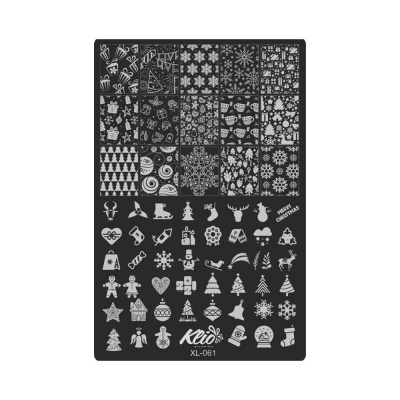 пластина klio xl-061 новый год | для-ногтей.рф