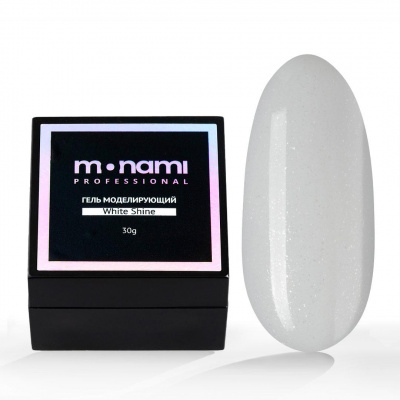monami gel white shine, гель камуфлирующий для наращивания, 30гр | для-ногтей.рф