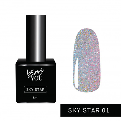 envy sky star №001, гель-лак светоотражающий, 10мл | для-ногтей.рф