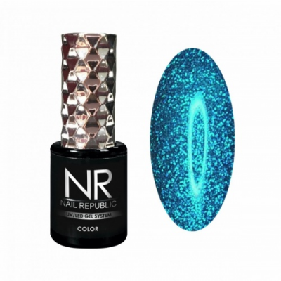 nail republic гель-лак №468, искрящийся персидский зелёный, 10мл | для-ногтей.рф