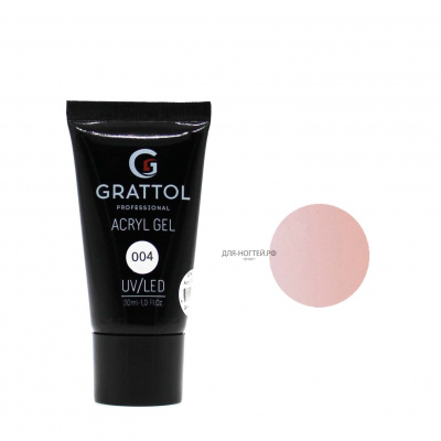 grattol acryl gel 004, 30 мл | для-ногтей.рф