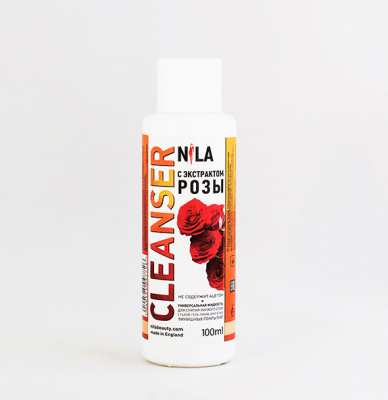 nila cleanser средство для снятия липкого слоя с экстрактом розы 100 мл | для-ногтей.рф