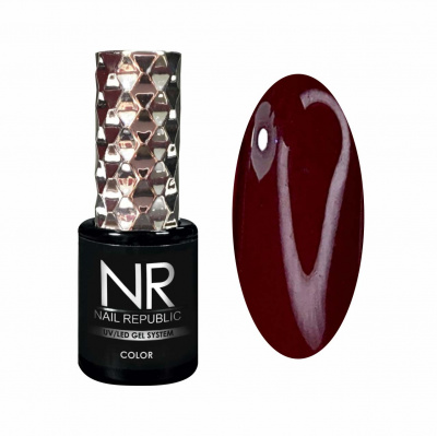 nail republic гель-лак №200, красно-коричневый, 10мл | для-ногтей.рф