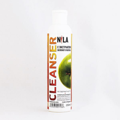 nila cleanser средство для снятия липкого слоя с экстрактом зеленого яблока 250 мл | для-ногтей.рф