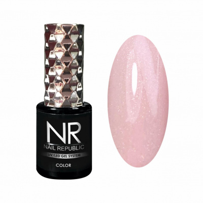 nail republic гель-лак №388, авантюрин персиковый, 10мл | для-ногтей.рф