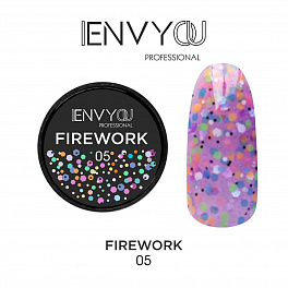 Envy Firework №005, Гель-лак с шестигранниками, 6мл