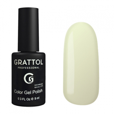grattol color gel polish pale yellow gtc 114 | для-ногтей.рф