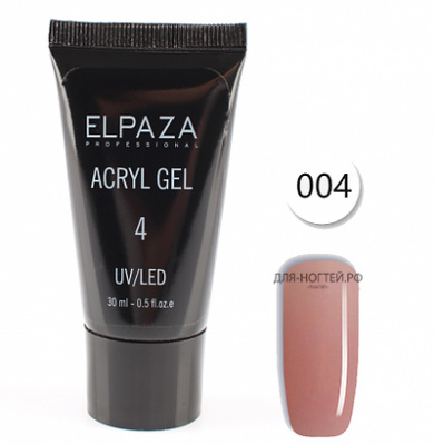 acryl gel elpaza №4, 30 ml | для-ногтей.рф