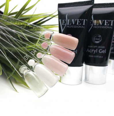 velvet acryl gel, акригель, камуфлирующий №7, 30 мл | для-ногтей.рф
