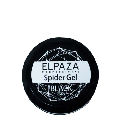 elpaza, spider gel black, 5 ml | для-ногтей.рф