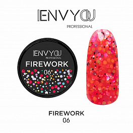 Envy Firework №006, Гель-лак с шестигранниками, 6мл